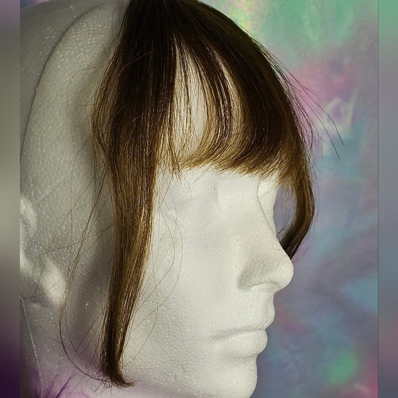Light Brown Human Hair Airy Bangs - Picture 7 of 9